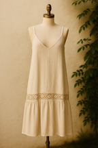 Linen Spaghetti Long Dress