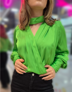 V-neck Body Suit Shirt