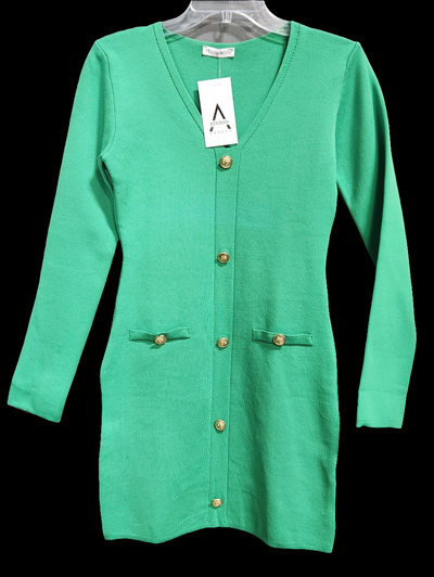 Fitted Button Down Short Dress