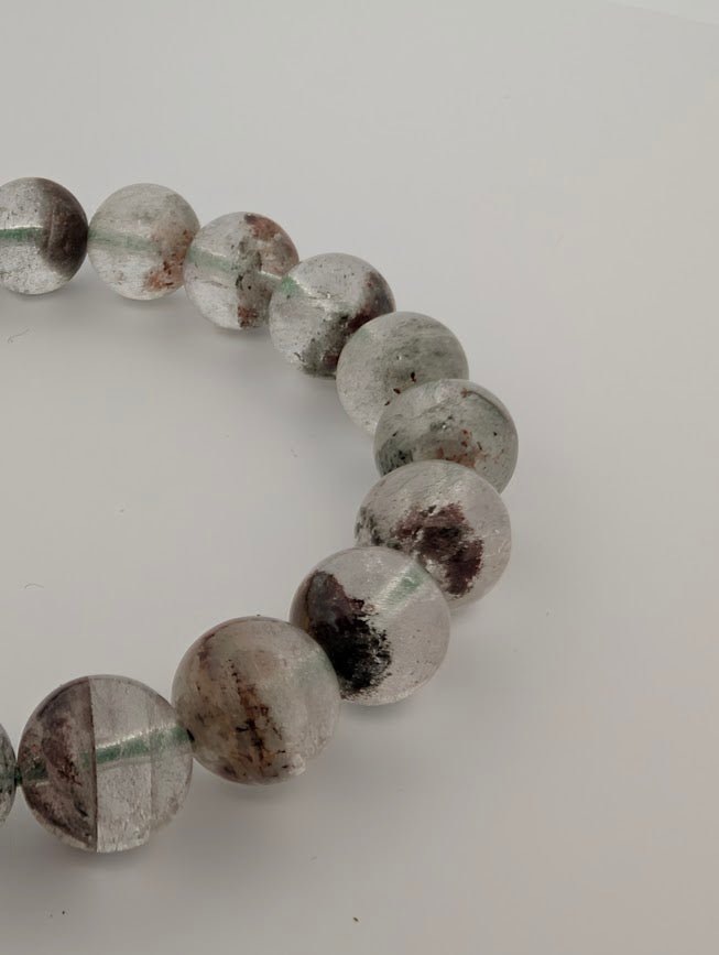 Garden Quartz Bracelet — 7–11mm (Lodolite / Scenic Quartz)