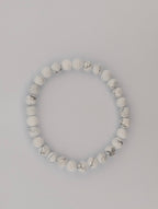 Howlite Bracelet — Chip, 6mm & 8mm Round Beads