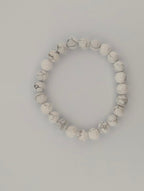 Howlite Bracelet — Chip, 6mm & 8mm Round Beads