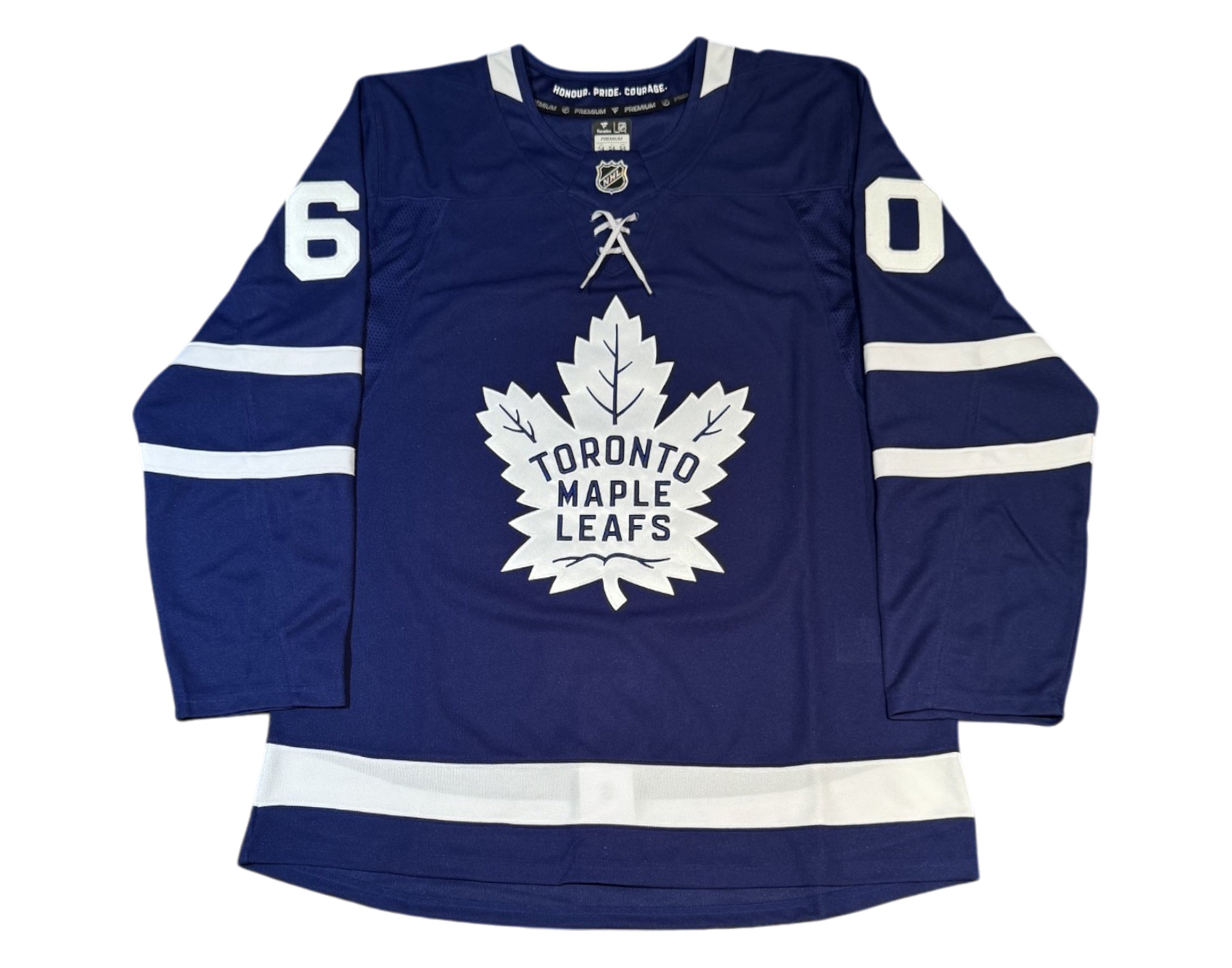 Joseph Woll Autographed Toronto Maple Leafs Home Blue Fanatics Premium Jersey Multi-Inscribed