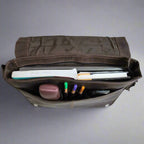 Greenwood Leather Laptop Bag. Premium Waxed Pull-Up Leather Messenger Bag