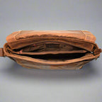 Greenwood Leather Laptop Bag. Premium Waxed Pull-Up Leather Messenger Bag