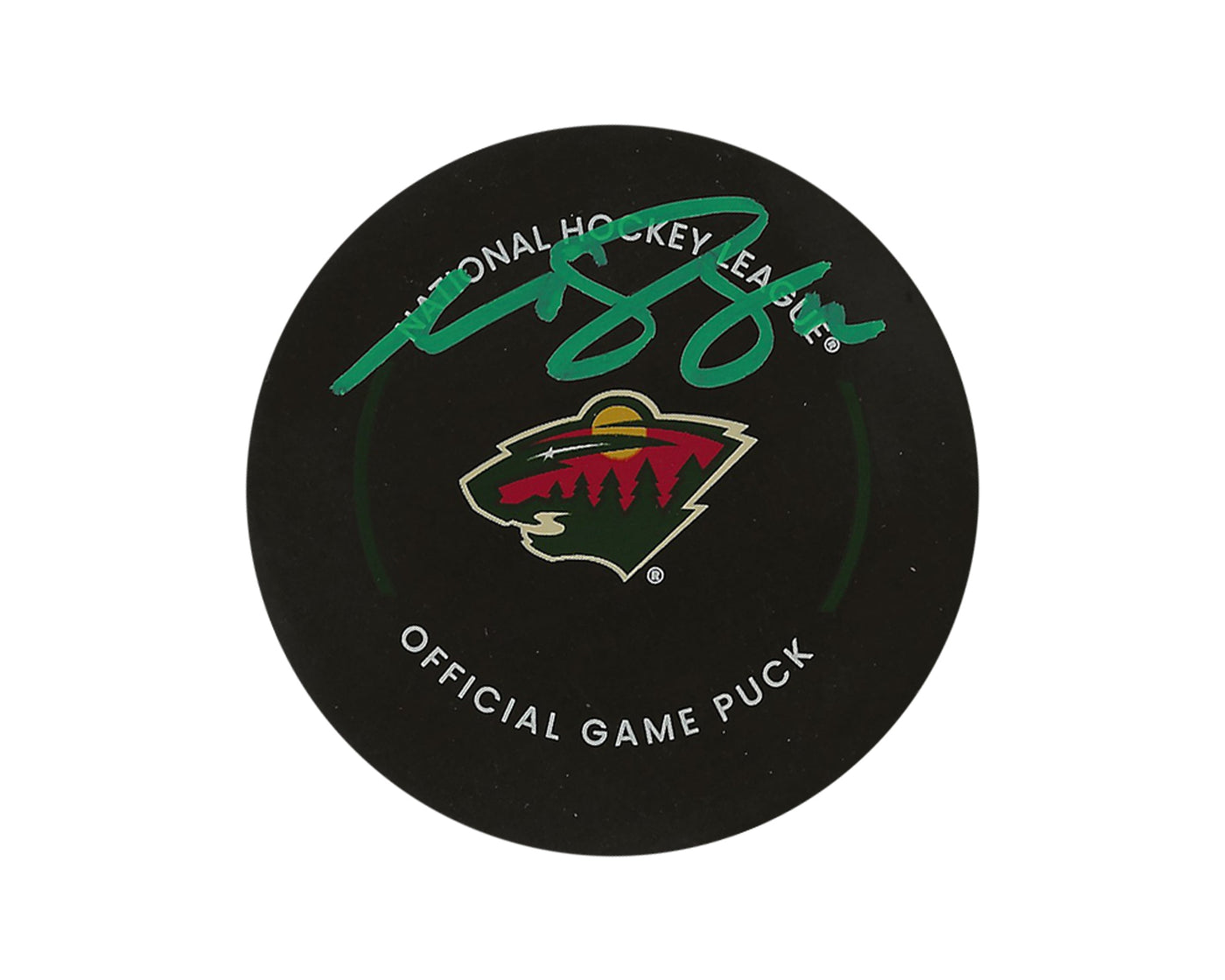 Matthew Boldy Autographed Minnesota Wild Official Game Puck