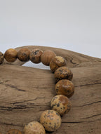 Picture Jasper Bracelet — 8mm Round Beads