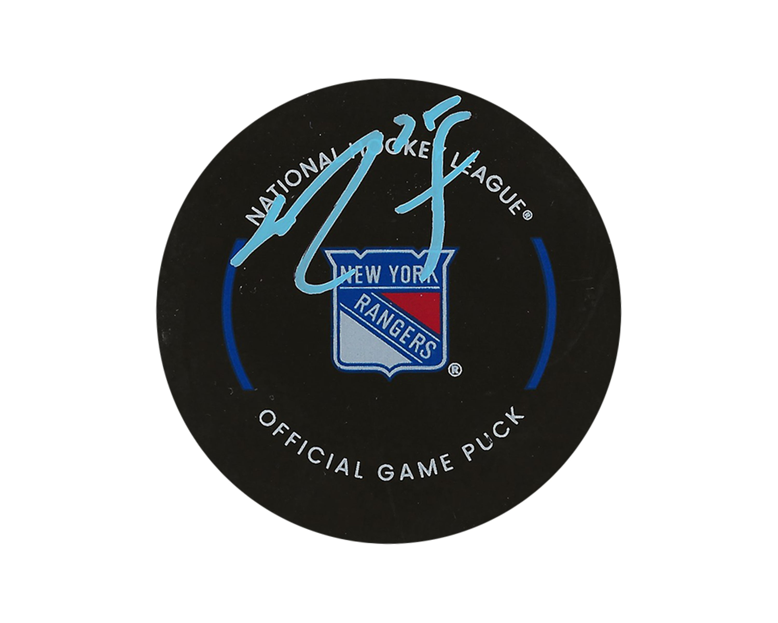 Ryan Reaves Autographed New York Rangers Official Game Puck